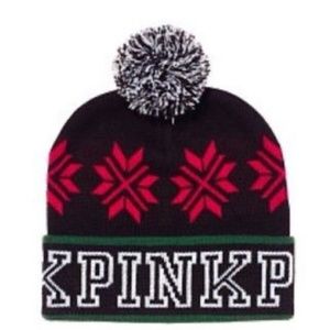 PINK beanie Christmas hat